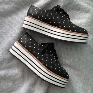 Platform Polka Dot Zara Oxfords